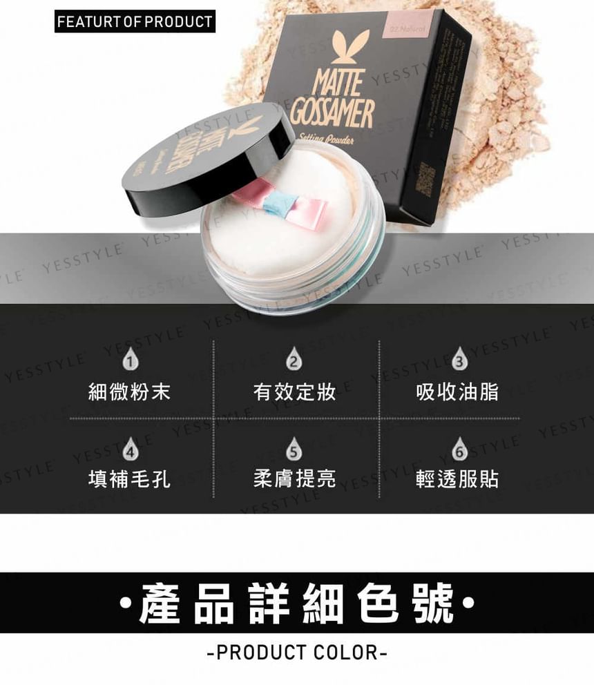 MEKO - Popfestive-Magic Party Matte Gossamer Setting Powder 02 Natural, 7g, 41 g, 4712862901482