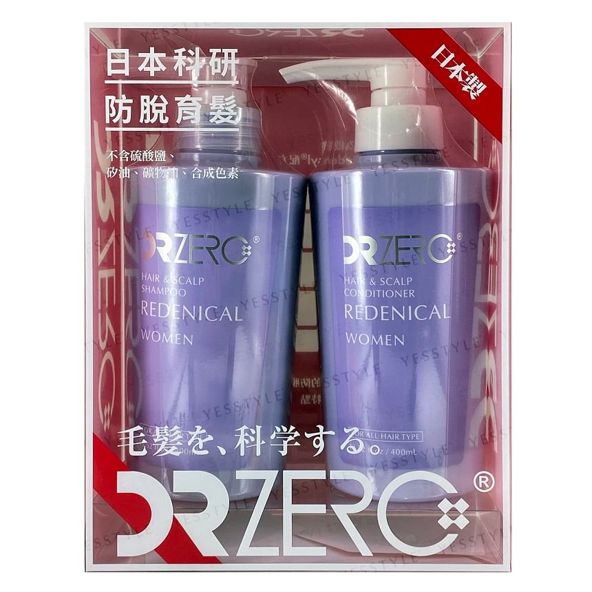 EWI Lab - DR ZERO Redenical Hair & Scalp Shampoo & Conditioner Set Women, 2 pcs, 980 g, 4582526990738