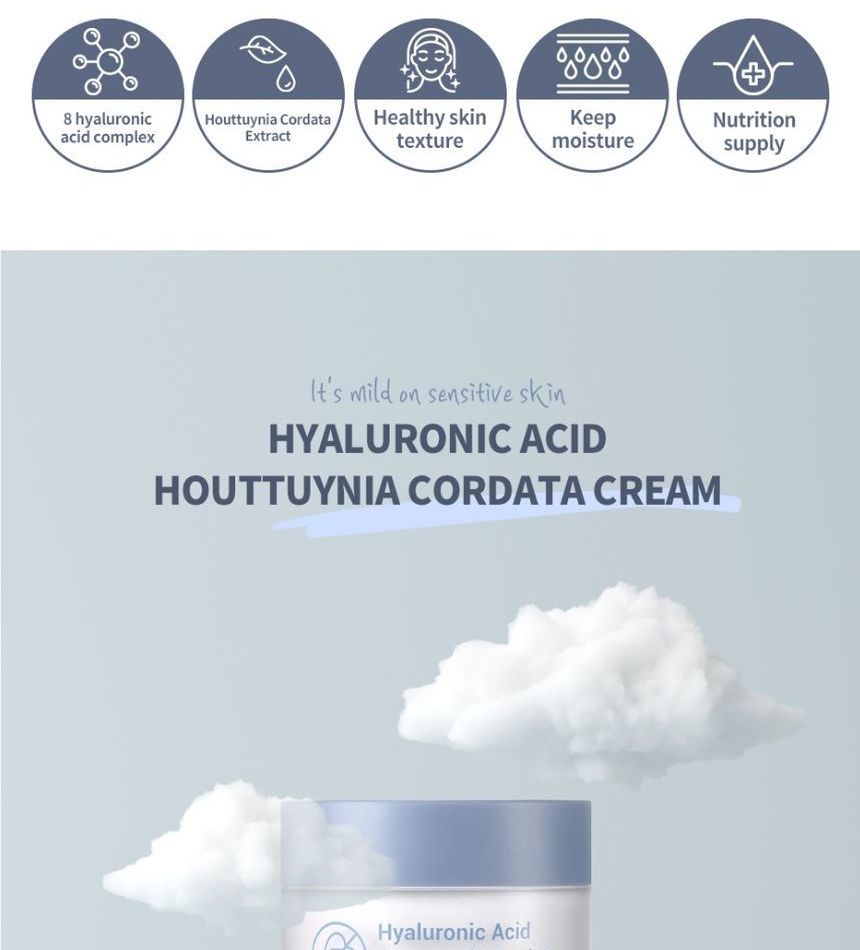 esfolio - Hyaluronic Acid Houttuynia Cordata Cream, 50g, 133 g, 8809589393532