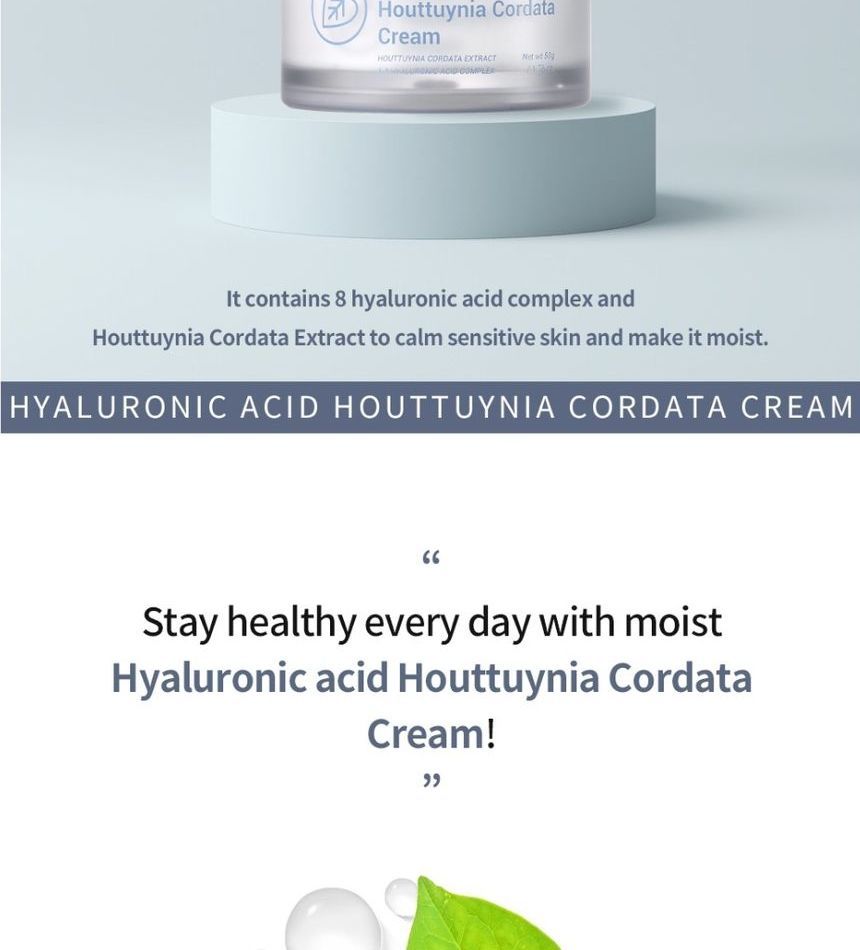 esfolio - Hyaluronic Acid Houttuynia Cordata Cream, 50g, 133 g, 8809589393532