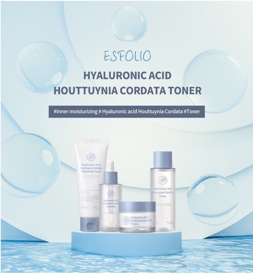 esfolio - Hyaluronic Acid Houttuynia Cordata Toner, 150ml, 205 g, 8809589393501