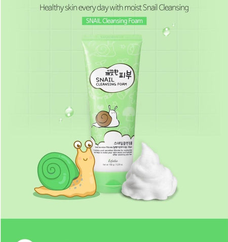 esfolio - Pure Skin Snail Cleansing Foam, 150ml, 195 g, 8809589393402