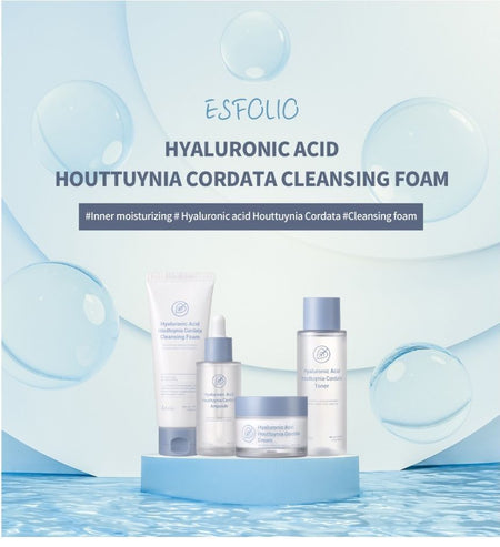 esfolio - Hyaluronic Acid Houttuynia Cordata Cleansing Foam, 100ml, 133 g, 8809589393518