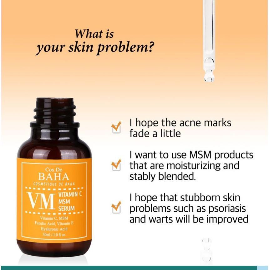 Cos De BAHA - VM Vitamin C MSM Serum, 30ml, 68 g, 8809240318508