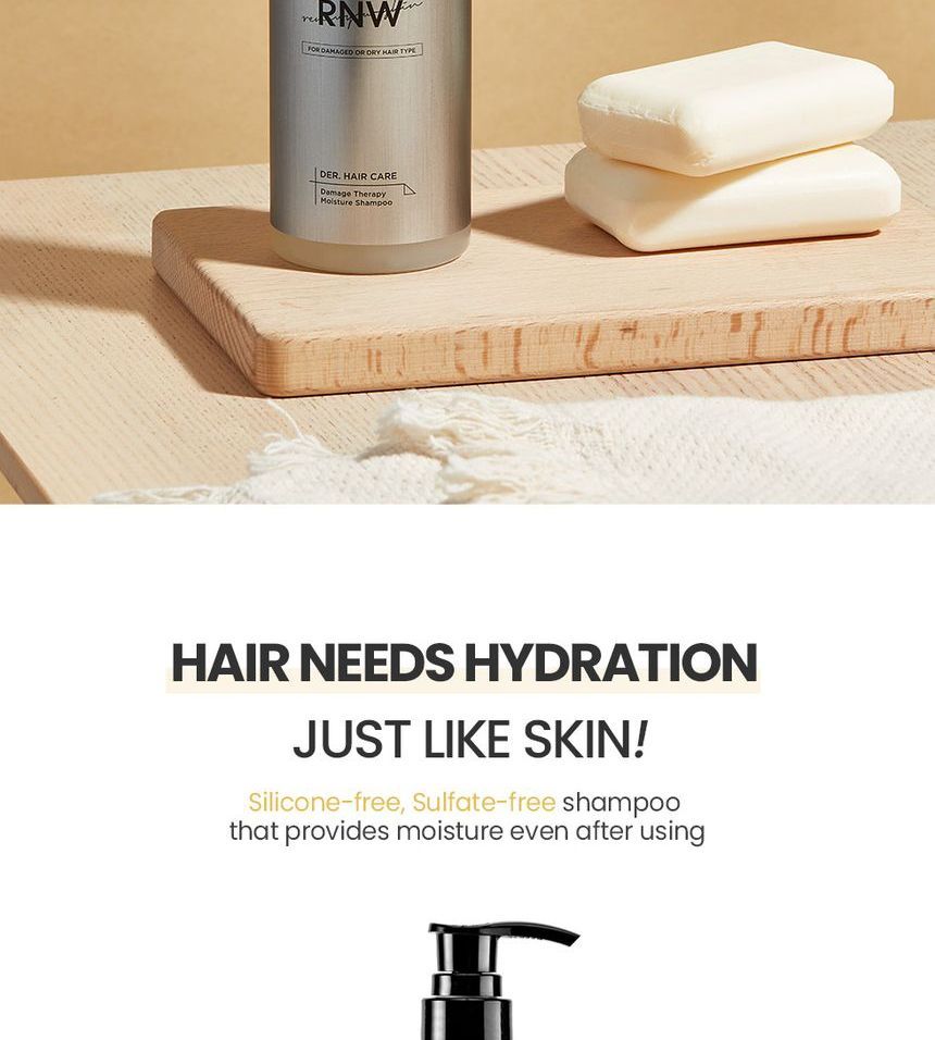 RNW - DER. HAIR CARE Damage Therapy Moisture Shampoo, 300ml, 600 g, 8809635331600