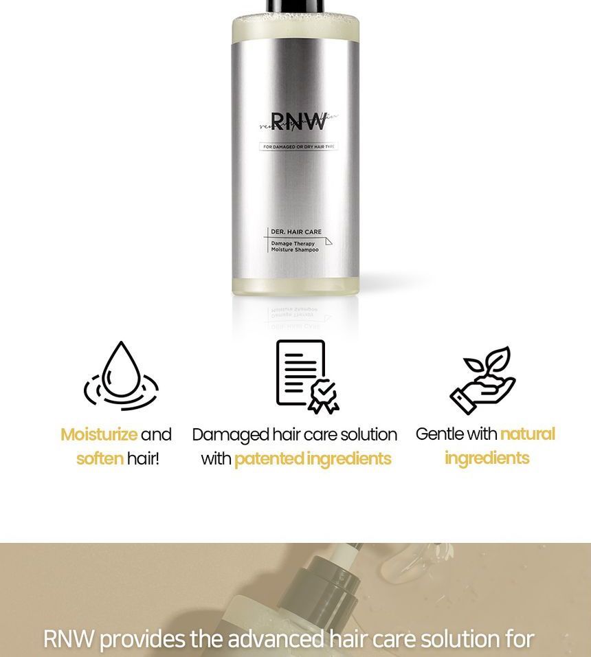 RNW - DER. HAIR CARE Damage Therapy Moisture Shampoo, 300ml, 600 g, 8809635331600