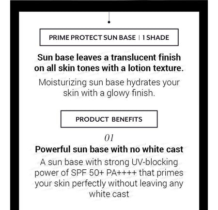 PONY EFFECT - Prime Protect Sun Base SPF50+ PA++++ 50ml, 50ml, 90 g, 8806190721365