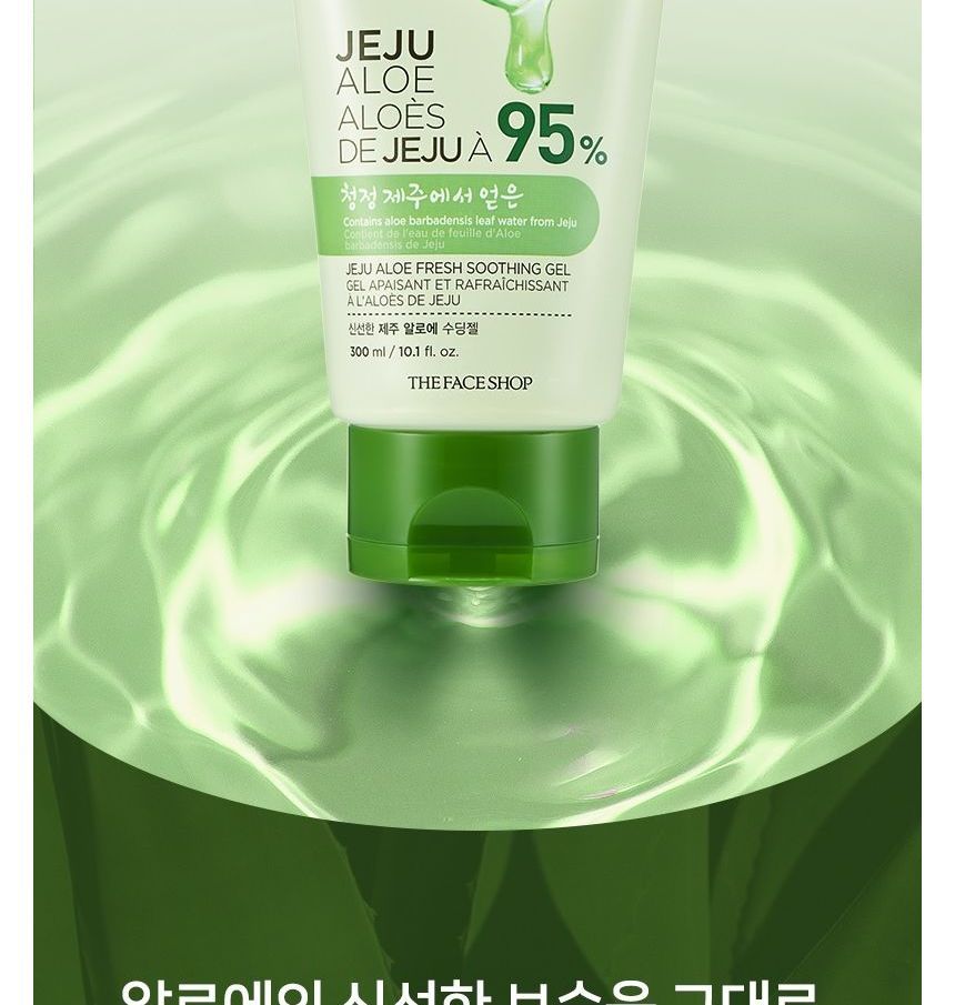 THE FACE SHOP - Fresh Jeju Aloe Soothing Gel 300ml, 300ml, 333 g, 8801051482935