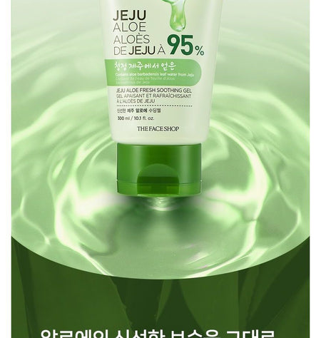 THE FACE SHOP - Fresh Jeju Aloe Soothing Gel 300ml, 300ml, 333 g, 8801051482935