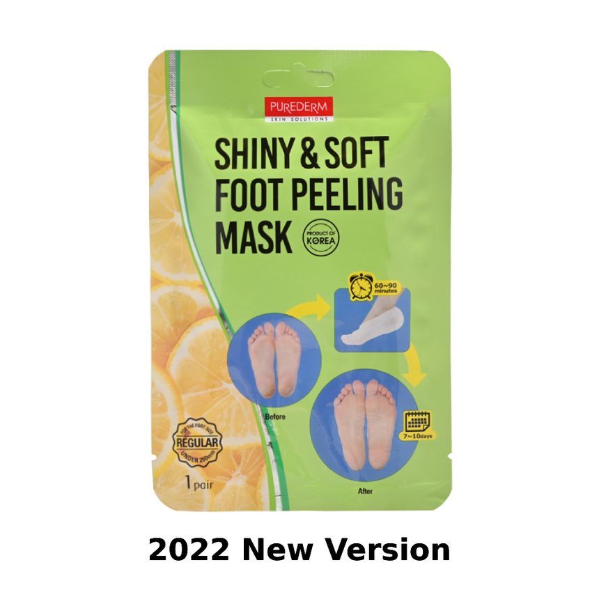 PUREDERM - Shiny & Soft Foot Peeling Mask (1 pair), 1 pair, 50 g, 8809052587970