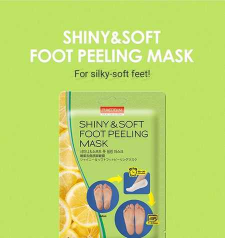 PUREDERM - Shiny & Soft Foot Peeling Mask (1 pair), 1 pair, 50 g, 8809052587970