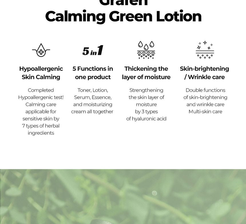 GRAFEN - Calming Green Lotion, 150ml - Renewed, 237 g, 8809642610576
