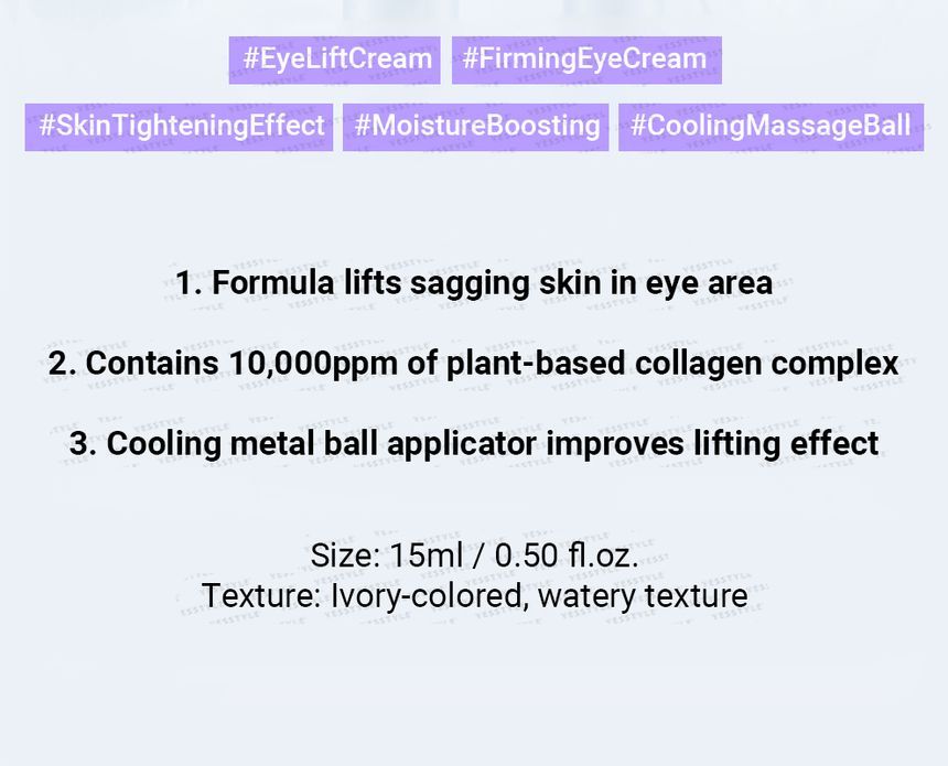 TIRTIR - Collagen Lifting Eye Cream, 15ml, 70 g, 8809679692514