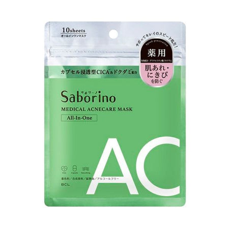 BCL - Saborino Medical Acneaare Mask, 10 pcs, 180 g, 4515061189374