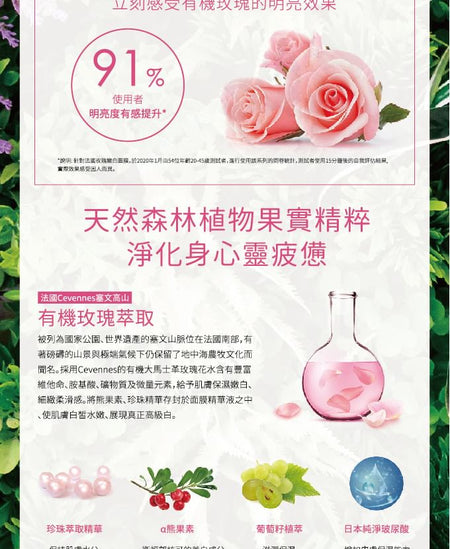 Forest Beauty - Natural Botanical Series French Rose & Pearl Whitening Mask, 1 pc, 32 g, 4710751664074