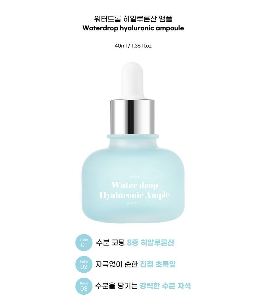 BLESSED MOON - Water Drop Hyaluronic Ampoule, 40ml, 151 g, 8809712140316