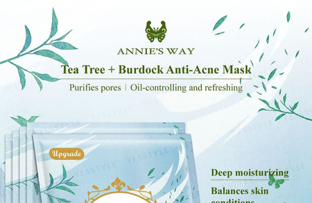 Annie’s Way - Tea Tree Burdock Anti-Acne Mask, 10 pcs, 324 g, 4712757599824