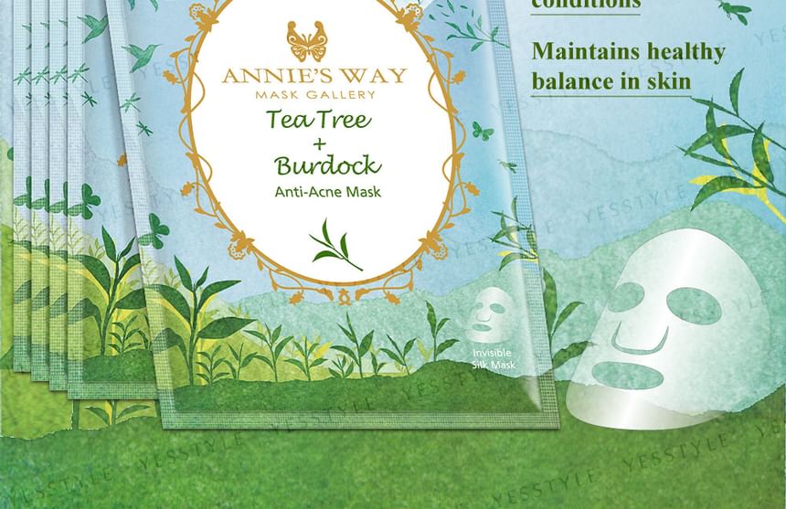 Annie’s Way - Tea Tree Burdock Anti-Acne Mask, 10 pcs, 324 g, 4712757599824