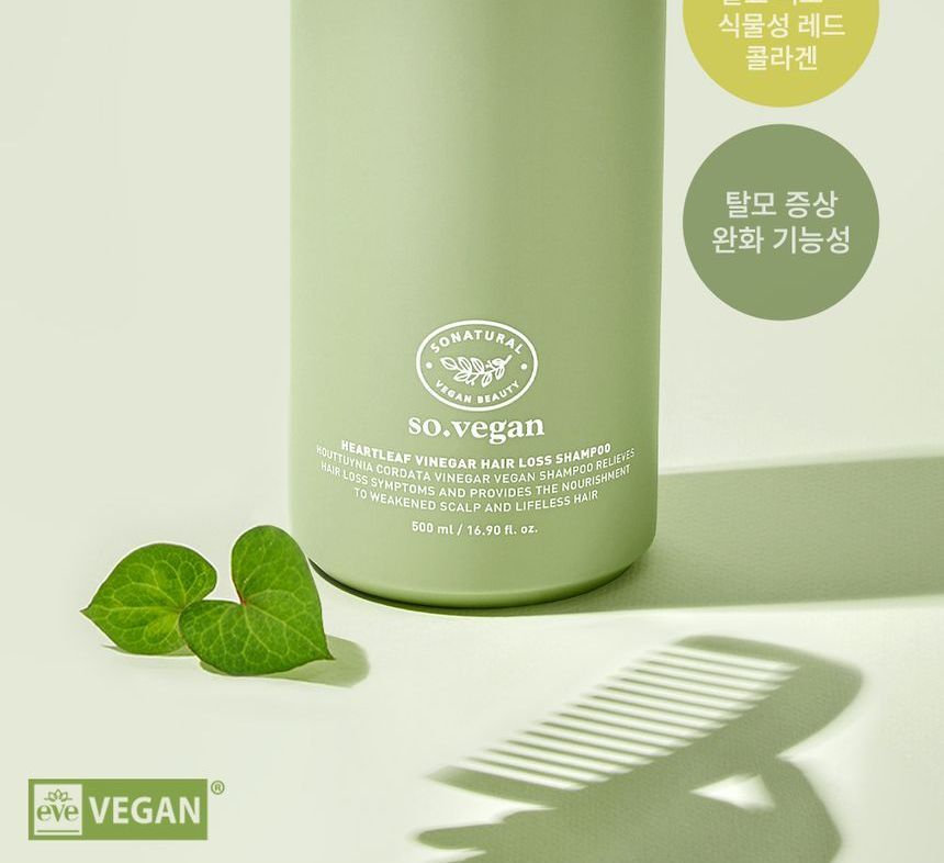 so natural - So Vegan Heartleaf Vinegar Hair Loss Shampoo, 500ml, 1000 g, 8809263878270