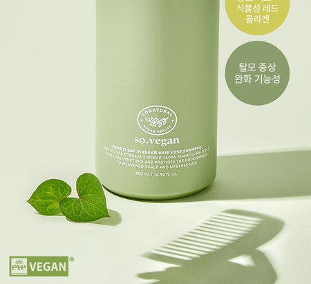 so natural - So Vegan Heartleaf Vinegar Hair Loss Shampoo, 500ml, 1000 g, 8809263878270