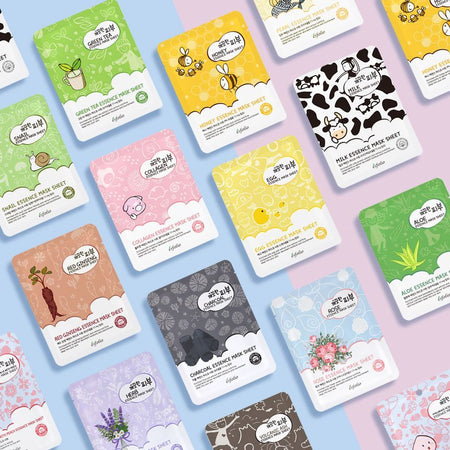 esfolio - Niacinamide With Black Bean Essence Mask Sheet Set, 10 sheets, 338 g, 8809589393273