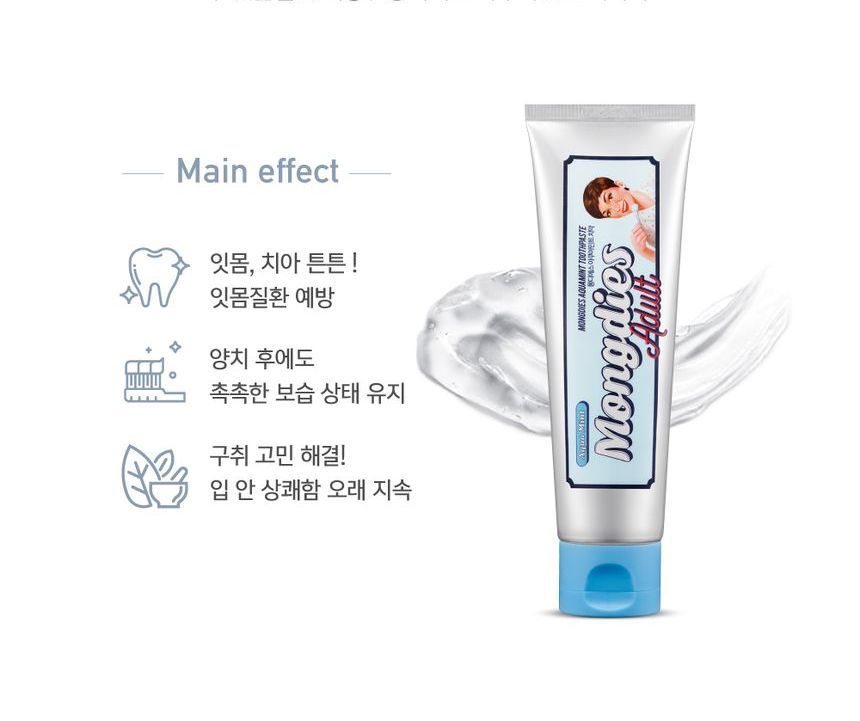 mongdies - Aquamint Adult Toothpaste, 100g, 127 g, 8809756580420
