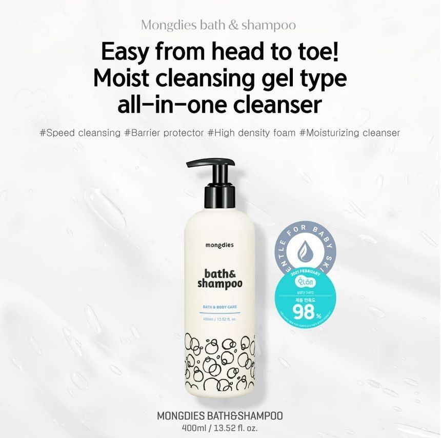 mongdies - Bath & Shampoo, 400ml, 502 g, 8809686386574