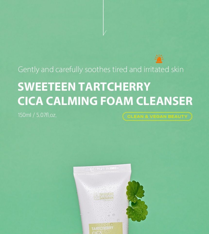 Sweeteen - Tartcherry Cica Calming Foam Cleanser, 150ml, 139 g, 8809706230115
