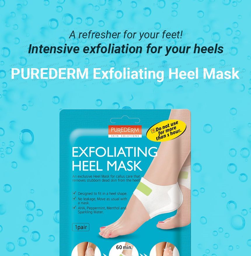 PUREDERM - Exfoliating Heel Mask, 1 pair, 34 g, 8809541193224
