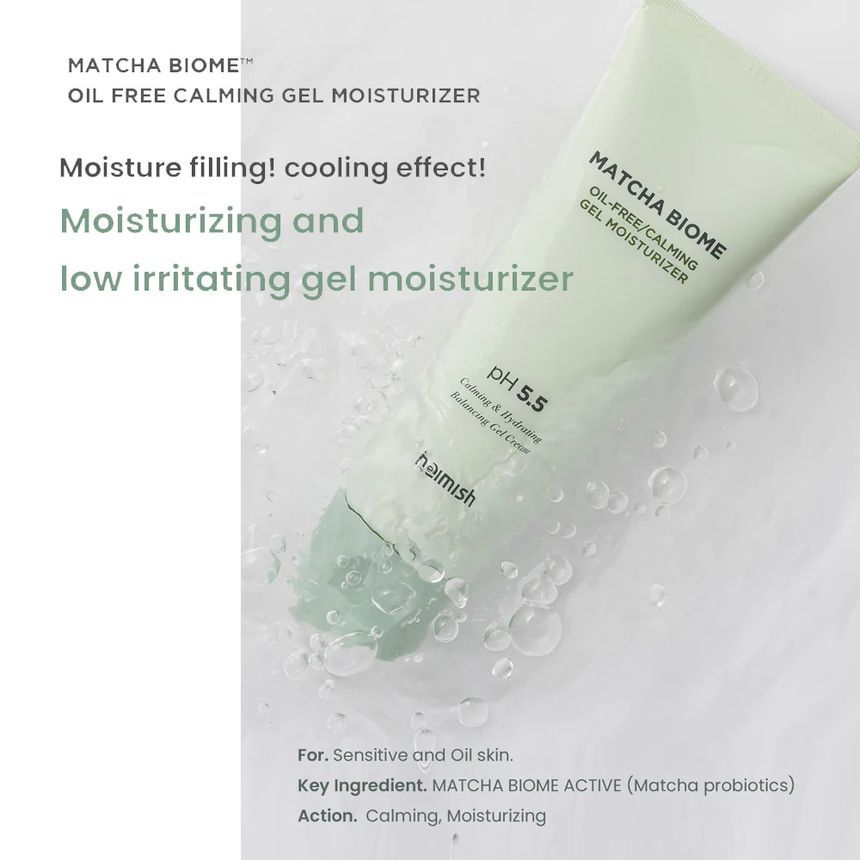 heimish - Matcha Biome Oil-Free Calming Gel Moisturizer, 100ml, 134 g, 8809481761934