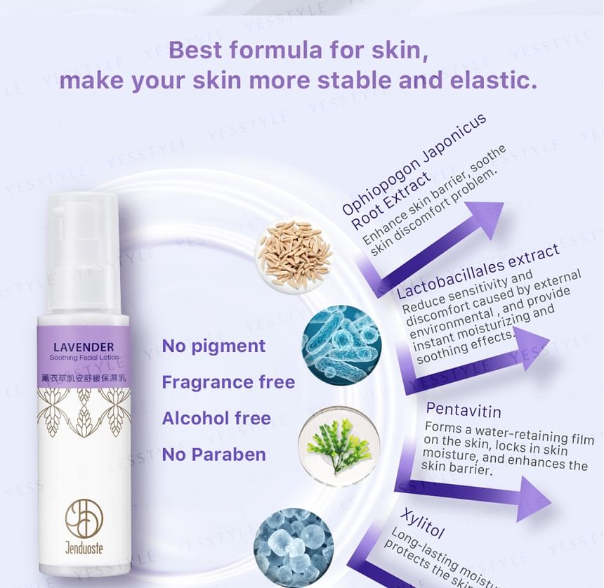 JOURDENESS - Jenduoste Lavender Soothing Facial Lotion, 100ml, 220 g, 4712589346870