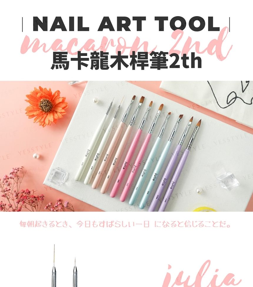 Cosplus - Julia Macaron Nail Art Brush A#1, 1 pc, 30 g, 4713233398290