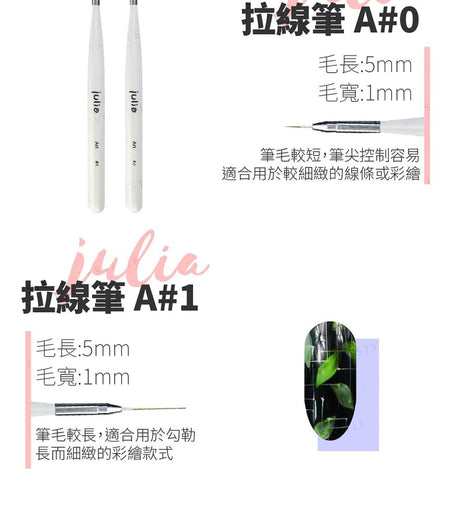Cosplus - Julia Macaron Nail Art Brush A#1, 1 pc, 30 g, 4713233398290