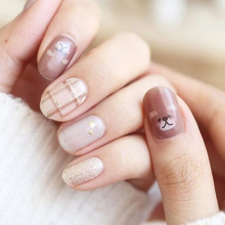 Lunacaca - Graceful Bear Nail Art Sticker, 24 pcs, 50 g, 4892022007982