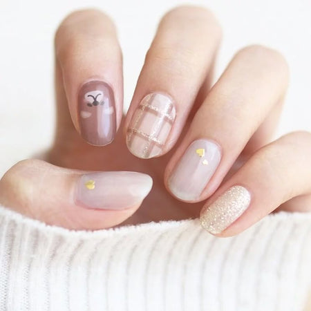 Lunacaca - Graceful Bear Nail Art Sticker, 24 pcs, 50 g, 4892022007982