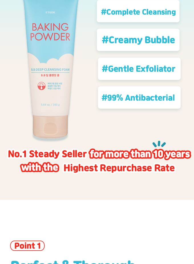 ETUDE - Baking Powder BB Deep Cleansing Foam, 160ml, 190 g, 8809668028041