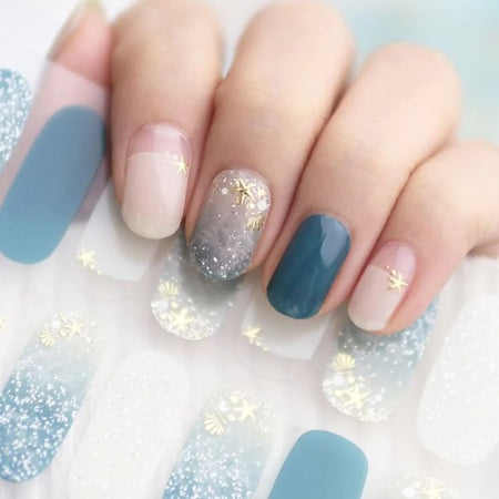 Lunacaca - Sparkling Seas Nail Art Sticker, 24 pcs, 50 g, 4892022007983