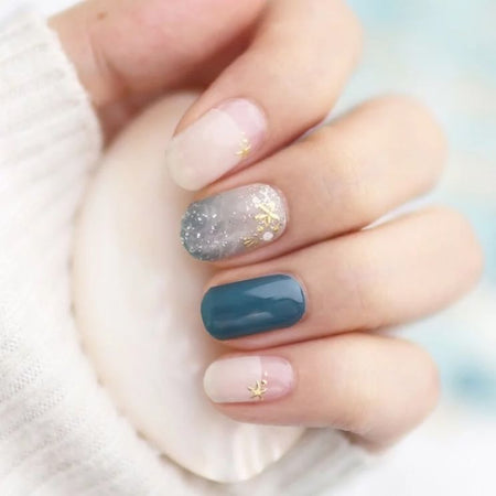 Lunacaca - Sparkling Seas Nail Art Sticker, 24 pcs, 50 g, 4892022007983