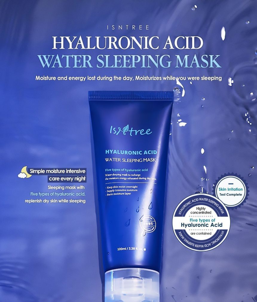 Isntree - Hyaluronic Acid Water Sleeping Mask, New Version - 100ml, 137 g, 8809581076341