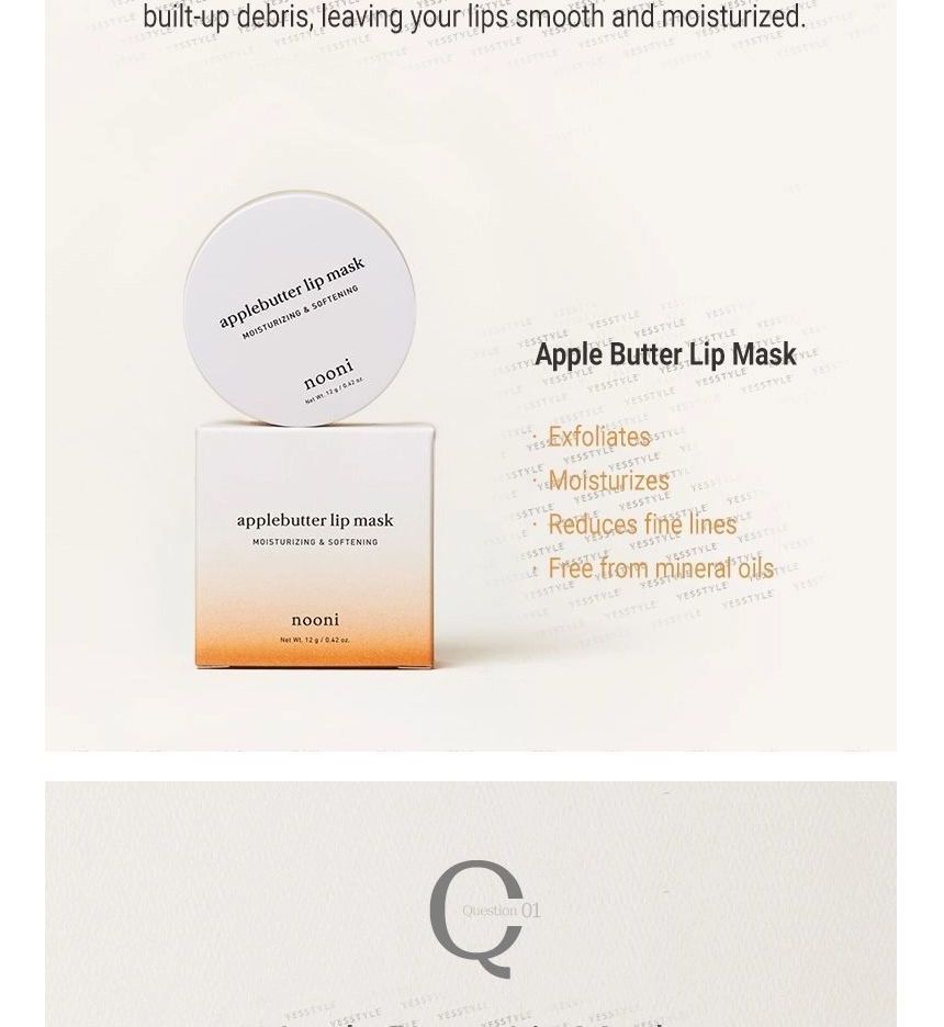 Nooni - Apple Butter Lip Mask, 12g, 45 g, 8806190714640
