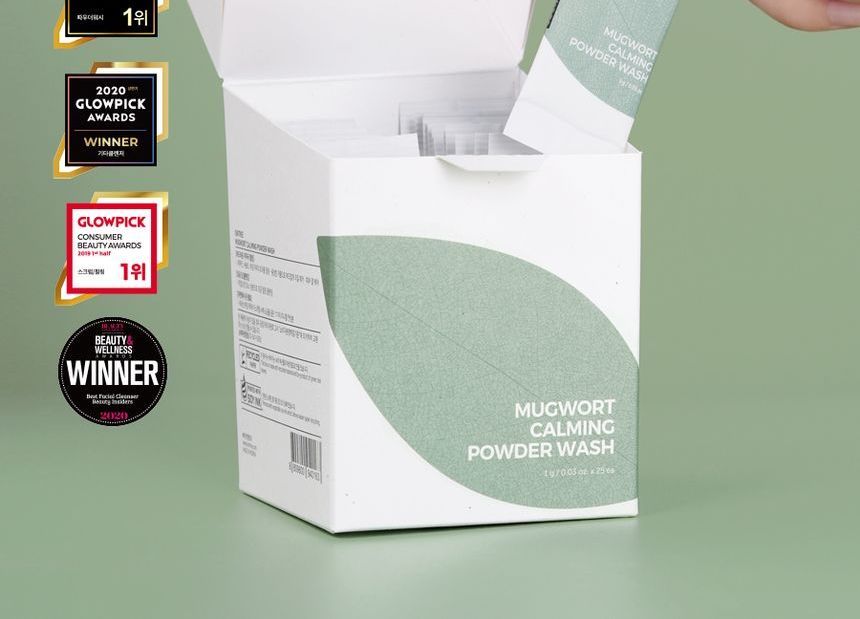 Isntree - Mugwort Calming Powder Wash, 1g x 25 pcs, 62 g, 8809800940163