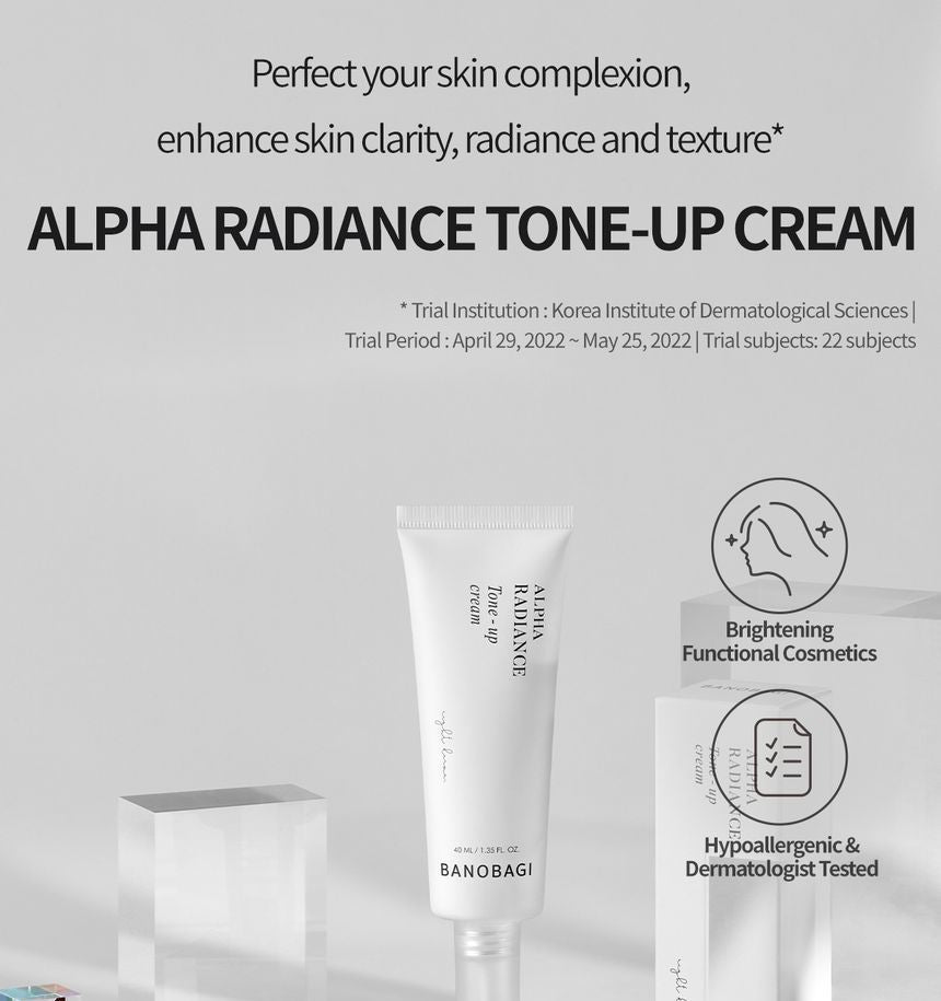 BANOBAGI - Alpha Radiance Tone-Up Cream, 40ml, 63 g, 8809486364352
