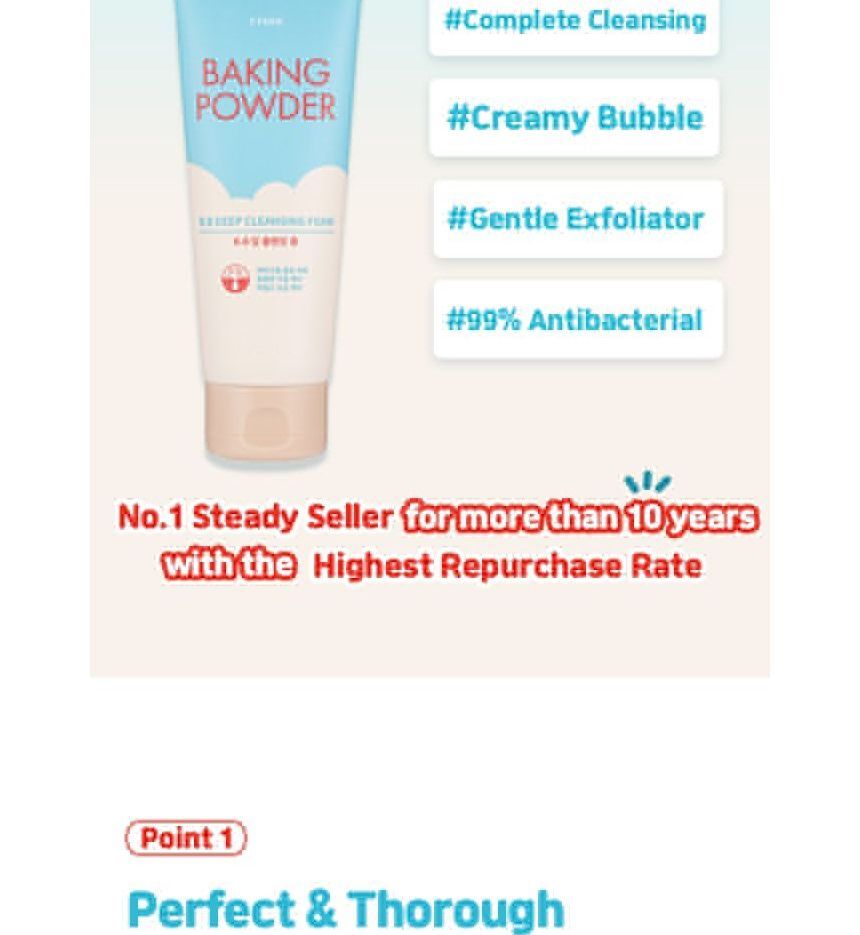 ETUDE - Baking Powder B.B Deep Cleansing Foam Mini, 30ml, 40 g, 8809668028058