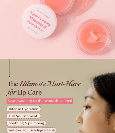 MOTHER MADE - Super Plumping Vitamin E Vegan Lip Mask, 13g, 50 g, 8809380061883