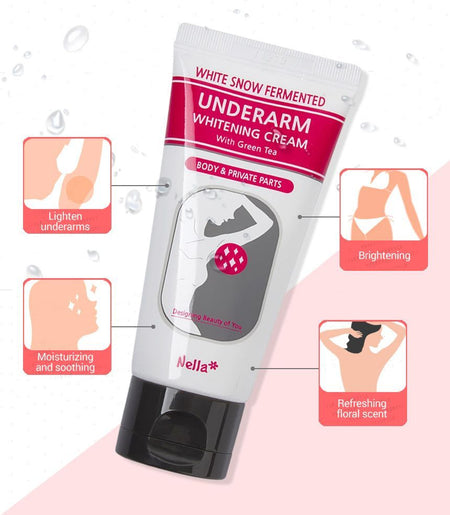 Nella - White Snow Fermented Underarm Whitening Cream With Green Tea, 50ml, 74 g, 8809588580353