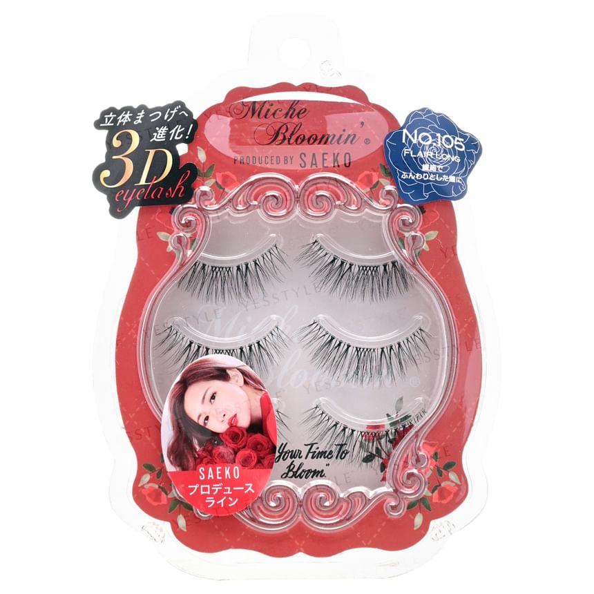 Miche Bloomin’ - Eyelash Produced By Saeko Renewal 105 Flair Long, 3 pairs, 23 g, 4560364939737