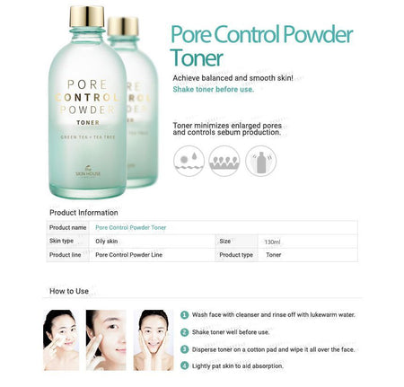 the SKIN HOUSE - Pore Control Powder Toner, 130ml, 288 g, 8809080821046