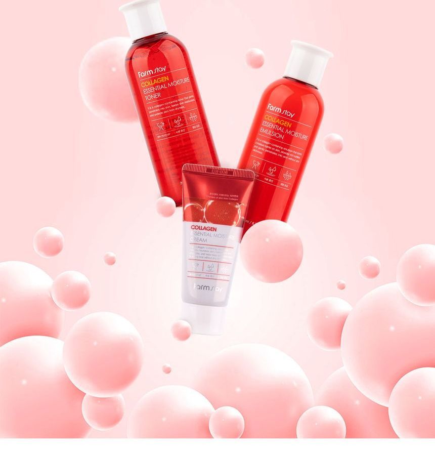 Farm Stay - Collagen Essential Moisture Skin Care Special Set, 3 pcs, 900 g, 8809809800239