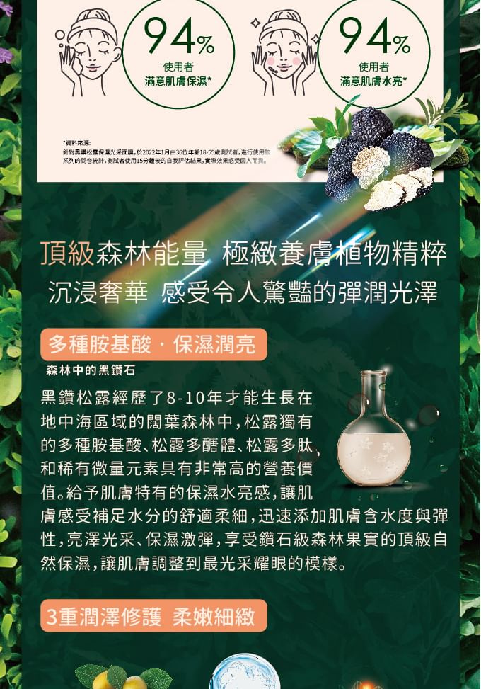 Forest Beauty - Natural Botanical Series Black Diamond Truffles Ultimate Youth Recovery Mask, 1 pc, 33 g, 4710751666269