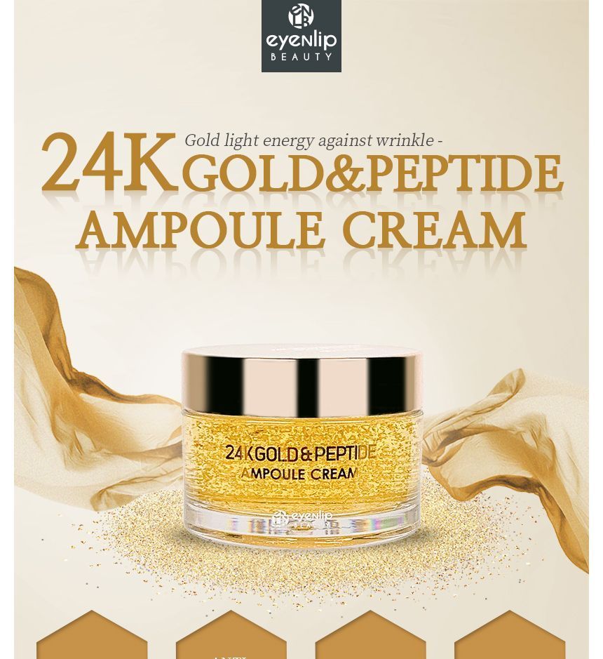 eyeNlip - 24K Gold & Peptide Ampoule Cream  , 50g, 130 g, 8809555251088